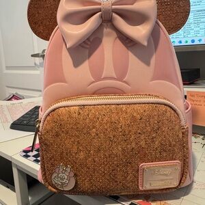 Disney Minnie Mouse Pink and Tan Backpack
